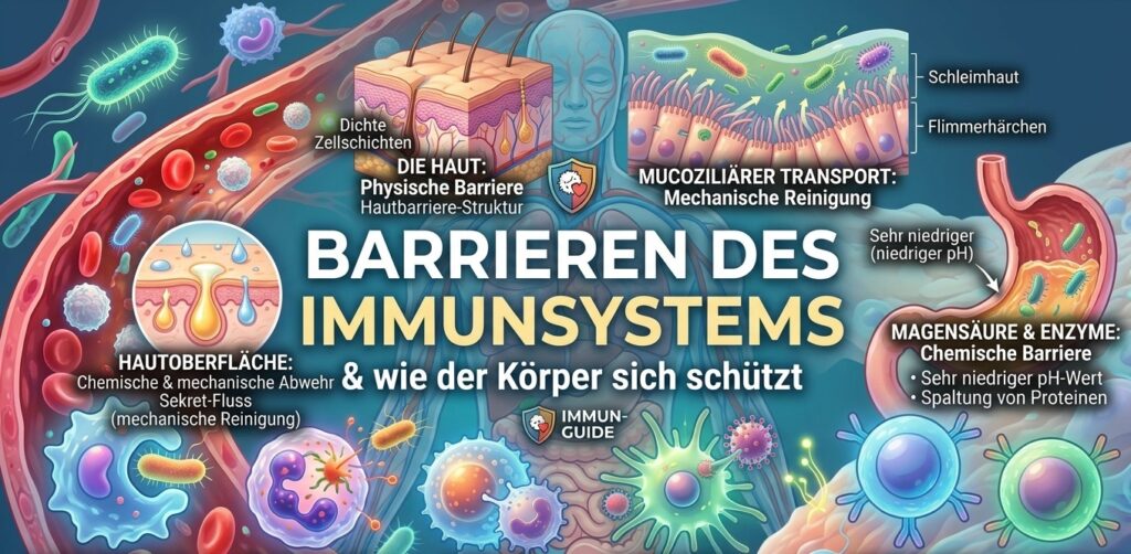 Barrieren des Immunsystems wie der Körper sich schützt