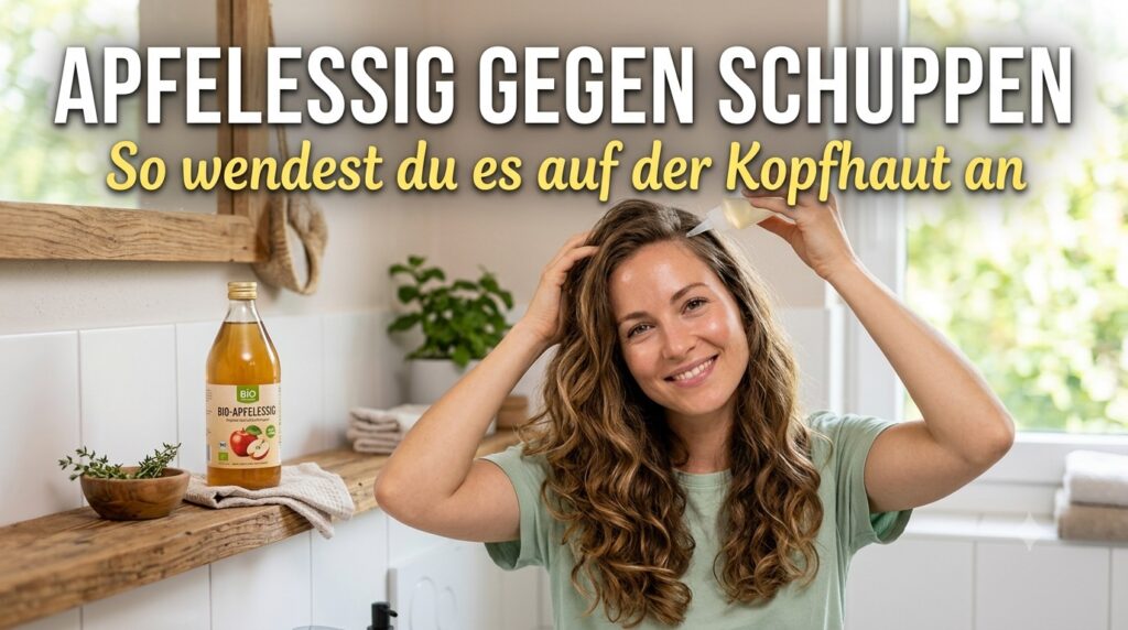 Apfelessig gegen Schuppen: So wendest du es auf der Kopfhaut an